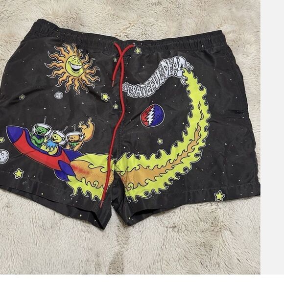 Mens Grateful Dead Ripple Junction
Mens S Drawstring Elastic Waist
Swim Shorts - Picture 1 of 10